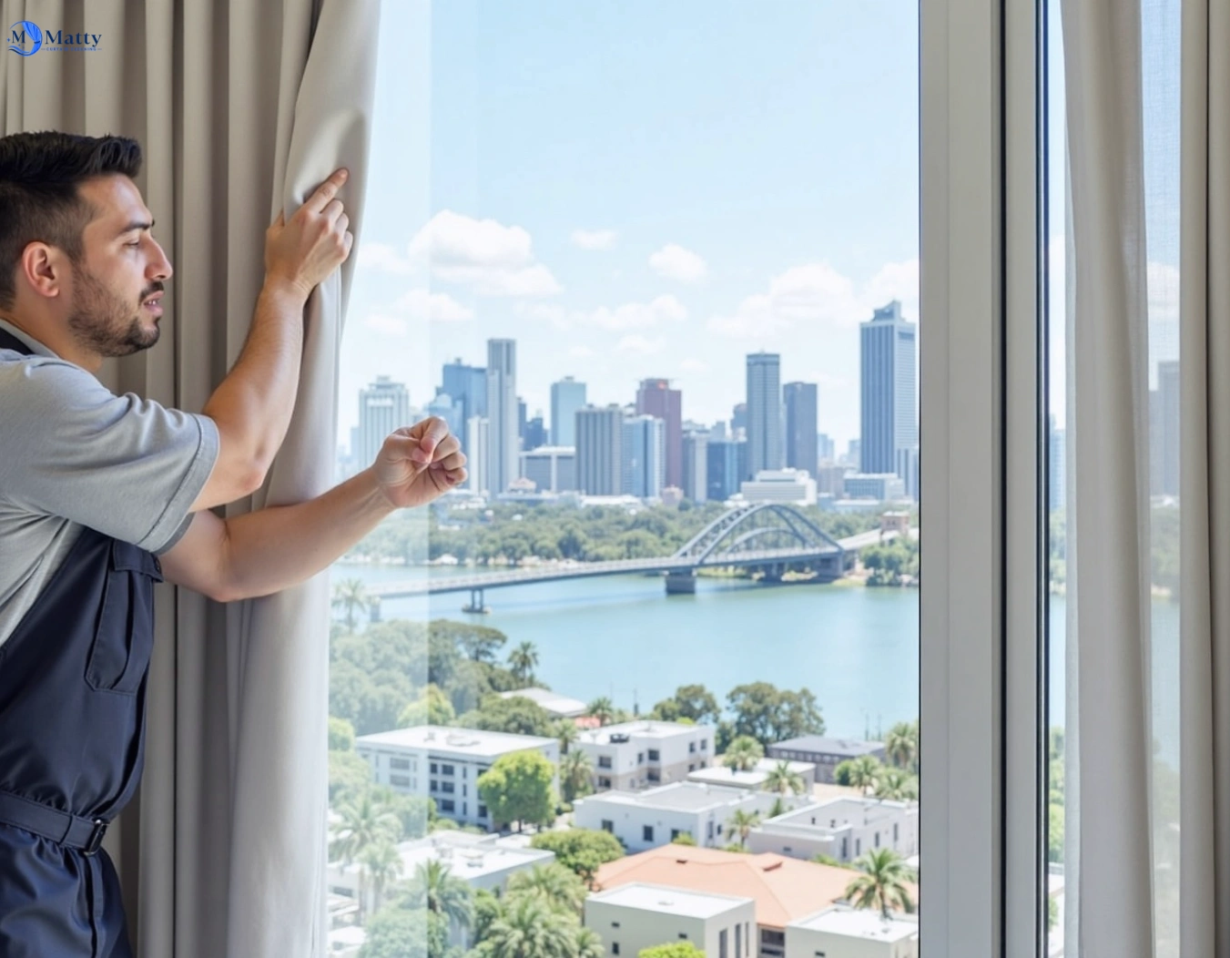 Professional curtain steam cleaning service whittington-vic QLD by Matty Curtain Cleaning